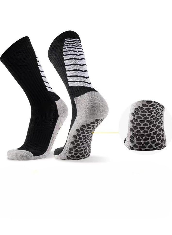 Generic Soccer Grip Socks 6 Pair Men's Soccer Socks Anti Slip Sports Grip Socks,Athletic Sport Socks with Anti Slip Pads,Breathable Anti Blister Rubber Pads for Football Basketball Sports Grip Socks - Image 5