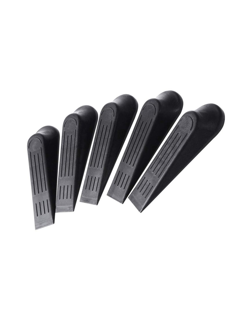 HEALLILY HEALLILY Door Stopper 5Pcs Rubber Door Stop Wedges Heavy Duty Door Stop Blocks Works On All Floor Surface Wedge Door Gap  - Image 1