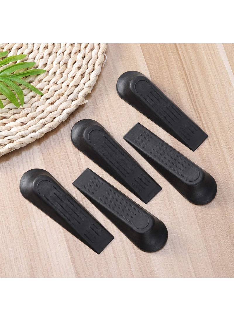 HEALLILY HEALLILY Door Stopper 5Pcs Rubber Door Stop Wedges Heavy Duty Door Stop Blocks Works On All Floor Surface Wedge Door Gap  - Image 3