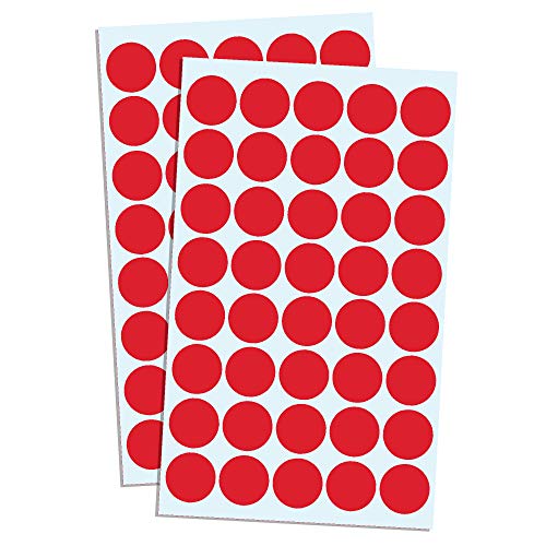TownStix 2000 Pack, 3/4" Round Dot Stickers Circle Labels - Red - Image 1