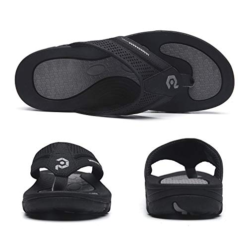 Pulltop Flip Flops for Men, Mens Thong Sandals Waterproof Shower Sandals Summer Outdoor Slippers Non Slip Beach Sandals for Men - Image 3