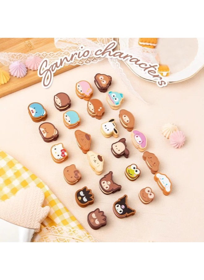 Genuine Sanrio Family Sandwich Biscuits Candy Grain Series Blind Box Trendy Play Hand-made Mini Ornaments Gifts-Color:Sanrio Family Snack Series Blind Bags (one Bag Per Bag, 36 Bags In The Whole Box)  - Image 3
