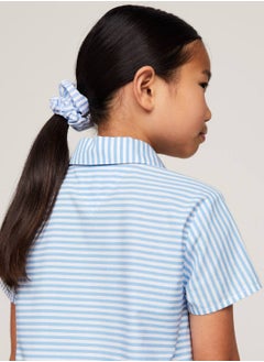 Girls' Ithaca Stripe Fit And Flare Dress -  Organic cotton, Blue/ White - pzsku/Z2F2C000A829B7D49E57CZ/45/_/1723737272/df158bcb-2525-4f33-9d90-46e82aed8a16