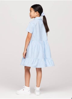 Girls' Ithaca Stripe Fit And Flare Dress -  Organic cotton, Blue/ White - pzsku/Z2F2C000A829B7D49E57CZ/45/_/1723737273/ef99daad-3444-4019-81b7-f1f3bdd8c03b