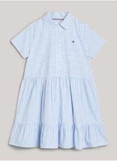 Girls' Ithaca Stripe Fit And Flare Dress -  Organic cotton, Blue/ White - pzsku/Z2F2C000A829B7D49E57CZ/45/_/1723737285/924ecaf8-3efb-42e0-902b-cc4a64e96b75