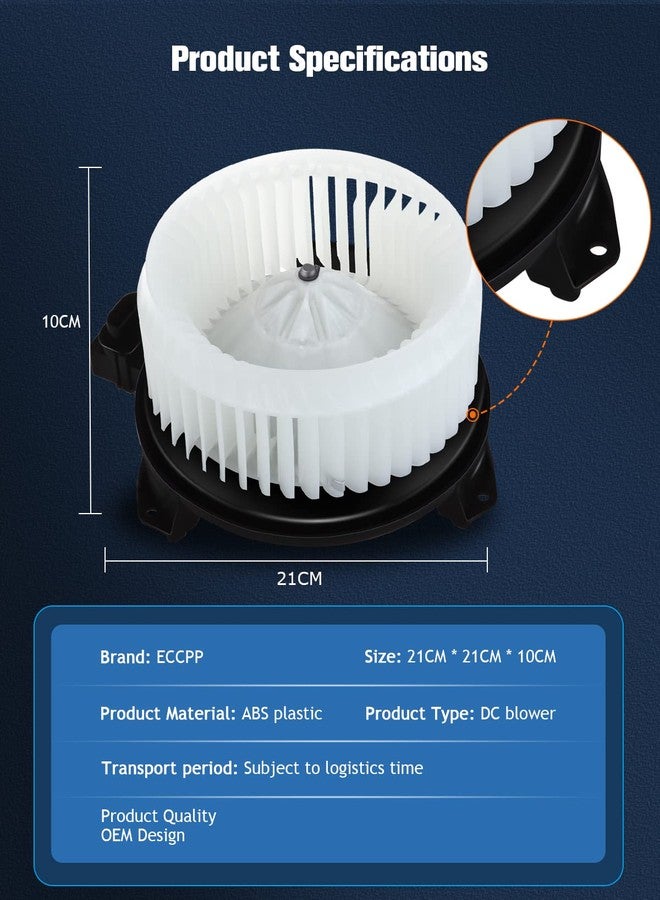 ECCPP محرك مروحة سخان ECCPP HVAC 700203 مناسب لسيارات Acura MDX من 2007-2013 / Acura RDX من 2007-2012 / Acura TL/TSX من 2009-2013، لسيارة Honda Accord، لسيارة Dodge Journey، لسيارة Jeep Wrangler، لسيارة Chrysler Sebring - Image 4