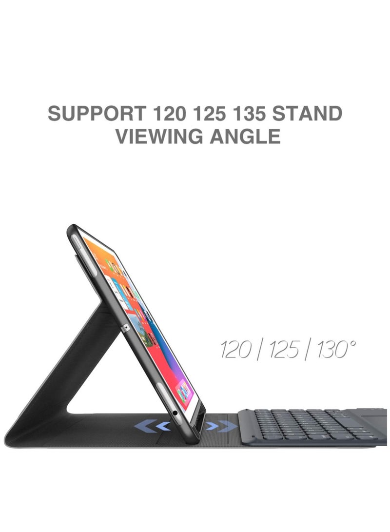 ELTRAZONE iPad Keyboard 9th Generation, Keyboard for iPad 8th Generation/7th Gen 10.2 Inch, Smart Trackpad, Detachable Wireless with Pencil Holder, Flip Stand Keyboard Case for iPad 9th/8th/7th Gen 10.2”, Black - Image 4