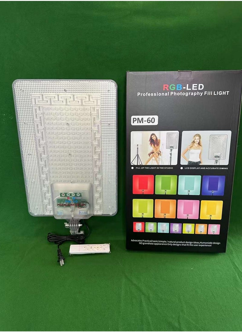 Generic - PM 60 RGB Panel Lights Set Photo Studio Accessories Video Photography Led Light Panel Kit Lighting for Jewelry Photography - Image 1