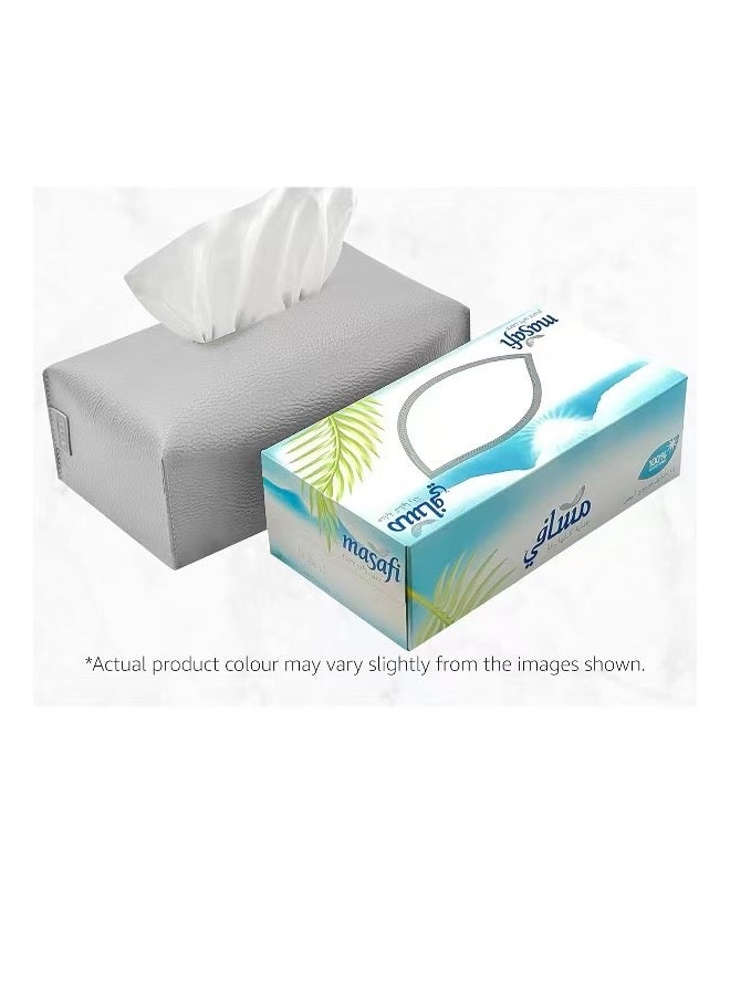 ZAYVA 3 Packs Leather Tissue Box Cover, Tissue Box Holder for Living Room, Bedroom and Office, Office Desk Tissue Box Cover (Grey) - Image 4