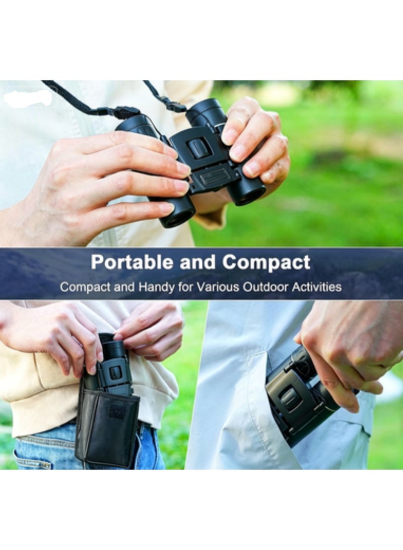 (Black) - 8x11 Compact Zoom Binoculars Folding HD Powerful Mini Telescope Black - Image 3