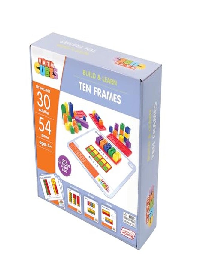 Junior Learning: Mathcubes - Ten Frames - 30 Activity Set, Build & Learn, Blocks & Boards Hands On Math, Developmental & Education Set, Kids Ages 4+ - Image 3