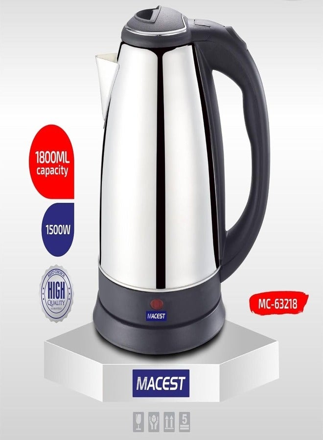 Macest Electric Kettle  1.8 Litre Capacity MC-63218 For Home, offiices, multipurpose, safe and easy to use - Image 3