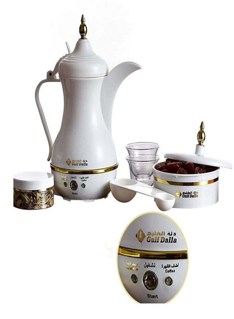 غالف دالا ماكينة صنع القهوة سعة 400 مل GA-C9842B أبيض / ذهبي - Image 1