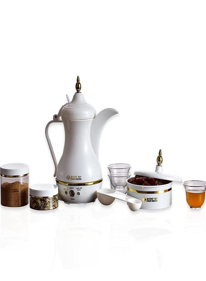 غالف دالا ماكينة صنع القهوة سعة 400 مل GA-C9842B أبيض / ذهبي - Image 2