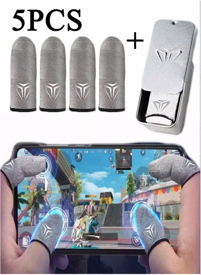 2 Pair Finger Sleeves For Gaming Thumb Finger Sleeves For Game Pubg Mobile Anti Slip Finger Gloves With Box Games Accessories  - Image 1