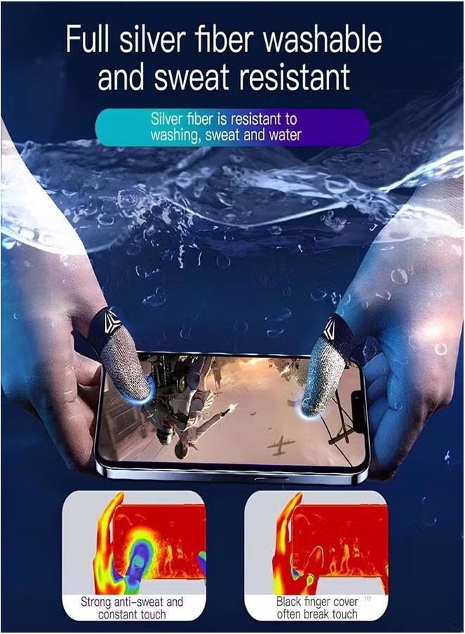 2 Pair Finger Sleeves For Gaming Thumb Finger Sleeves For Game Pubg Mobile Anti Slip Finger Gloves With Box Games Accessories  - Image 4