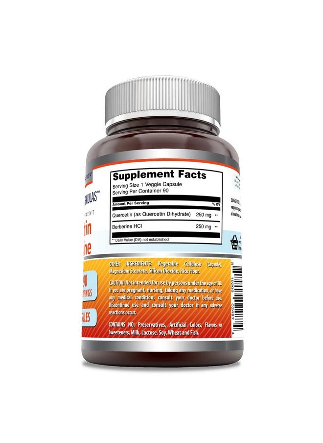 Amazing Formulas Quercetin Berberine - 250mg Berberine and 250mg Quercetin, 90 Veggie Capsules Supplement | Non-GMO | Gluten Free | Made in USA | Ideal for Vegetarians - pzsku/Z2F2C549FBE475B482E90Z/45/_/1739864296/2e400b4d-b975-47df-a5e3-268421a17259