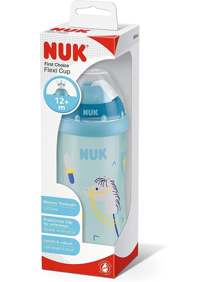 نوك كوب نيوك فليكسي (NUK Flexi Cup) مع مصاصة ناعمة - 300 مل (لعمر 12 شهر فما فوق) - Image 1