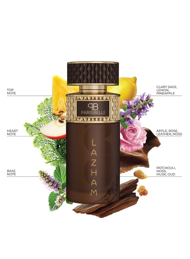 Parisbelle مجموعة لازهام من باريس بيل - عطر إكسترايت دي بارفان 100 مل | رائحة عطرية جلدية مع المريمية، العود والمسك - Image 2