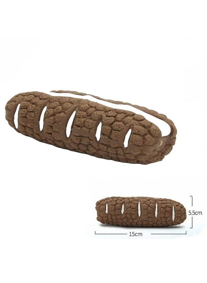 Emily Pets Dog Latex Milk Bread Shape Puppy Toy Squeaky Toys (Brown) - Image 3