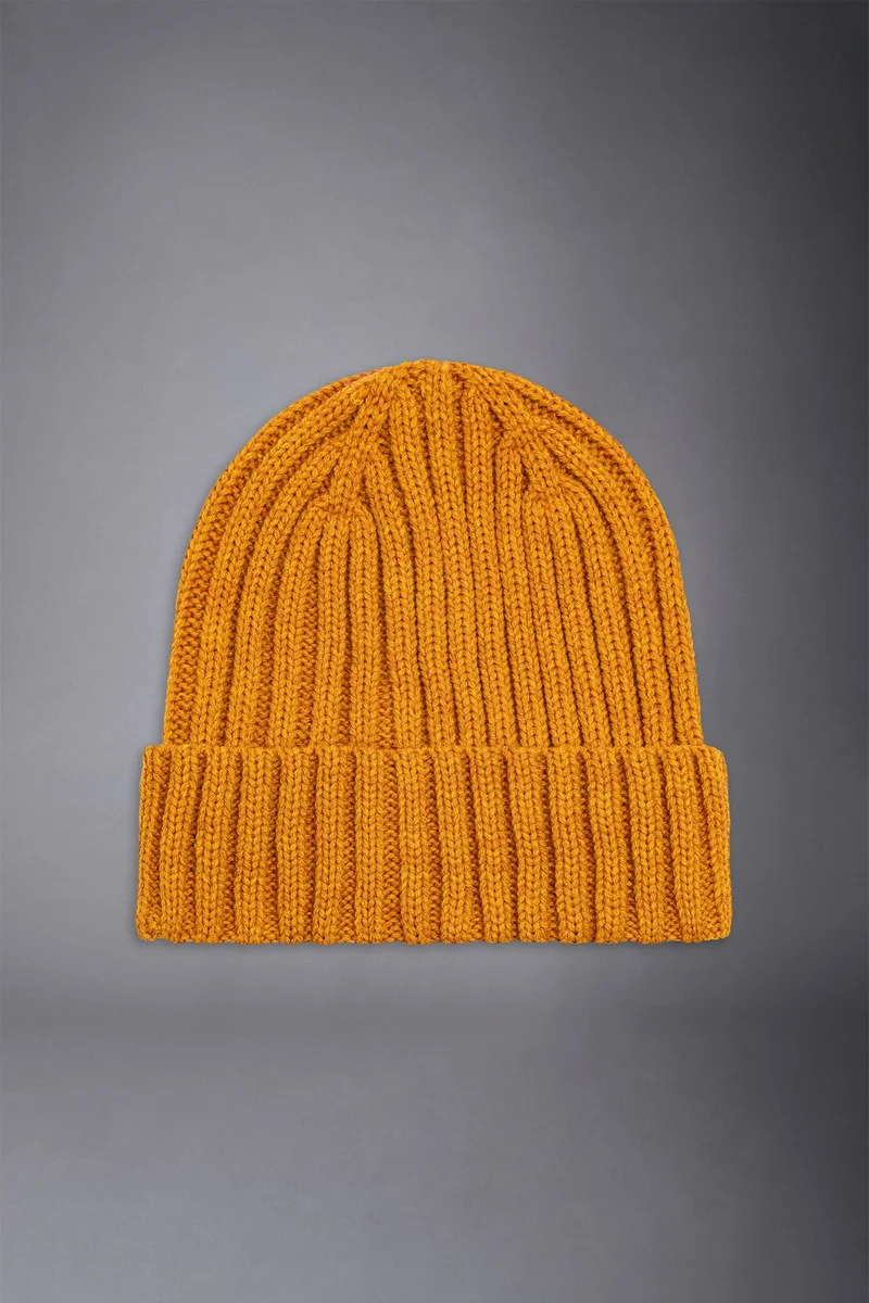 Men's ribbed cap - Ochre Yellow