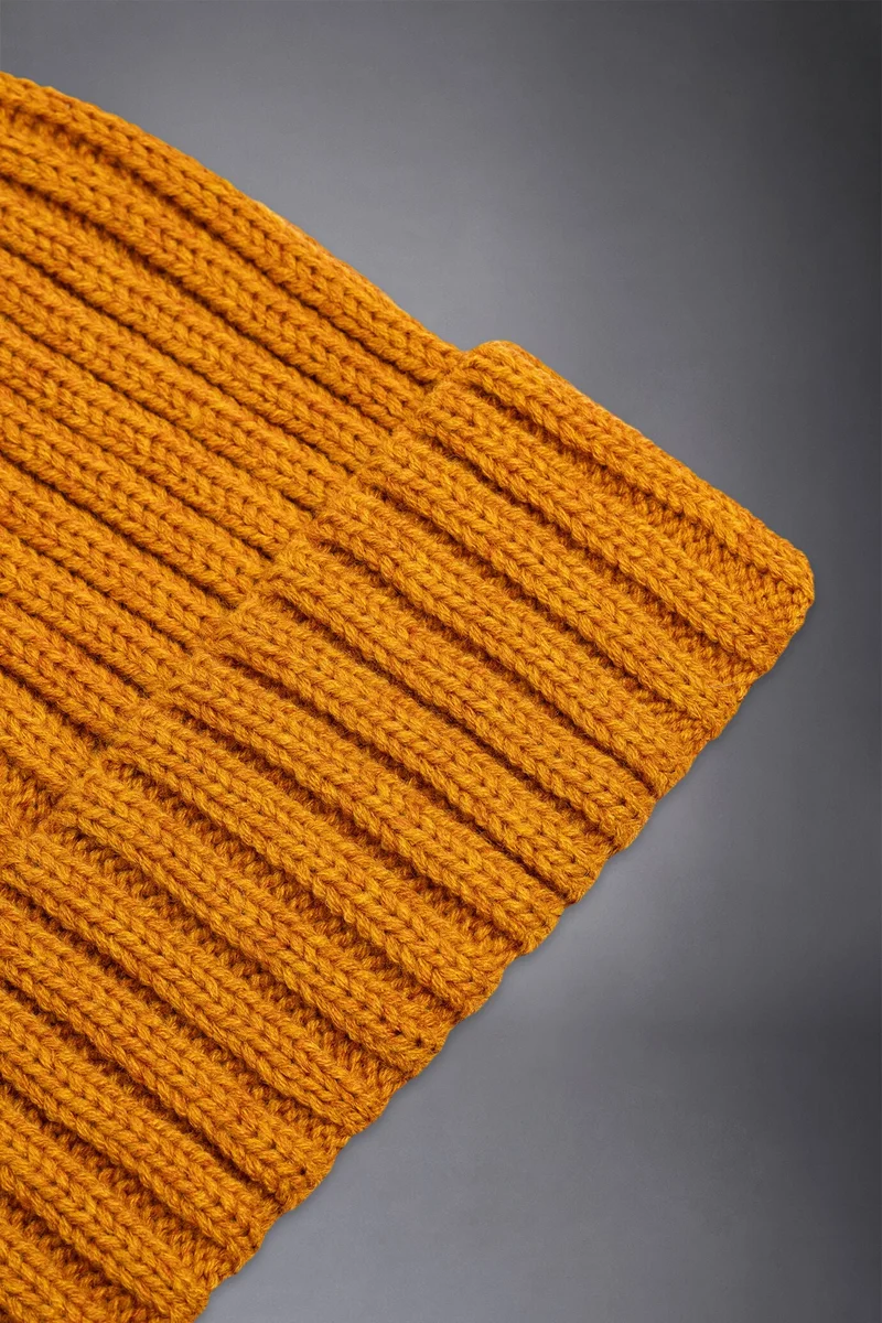 Doppelganger Yellow Men's ribbed cap - Ochre Yellow for Men | Best Price UAE
