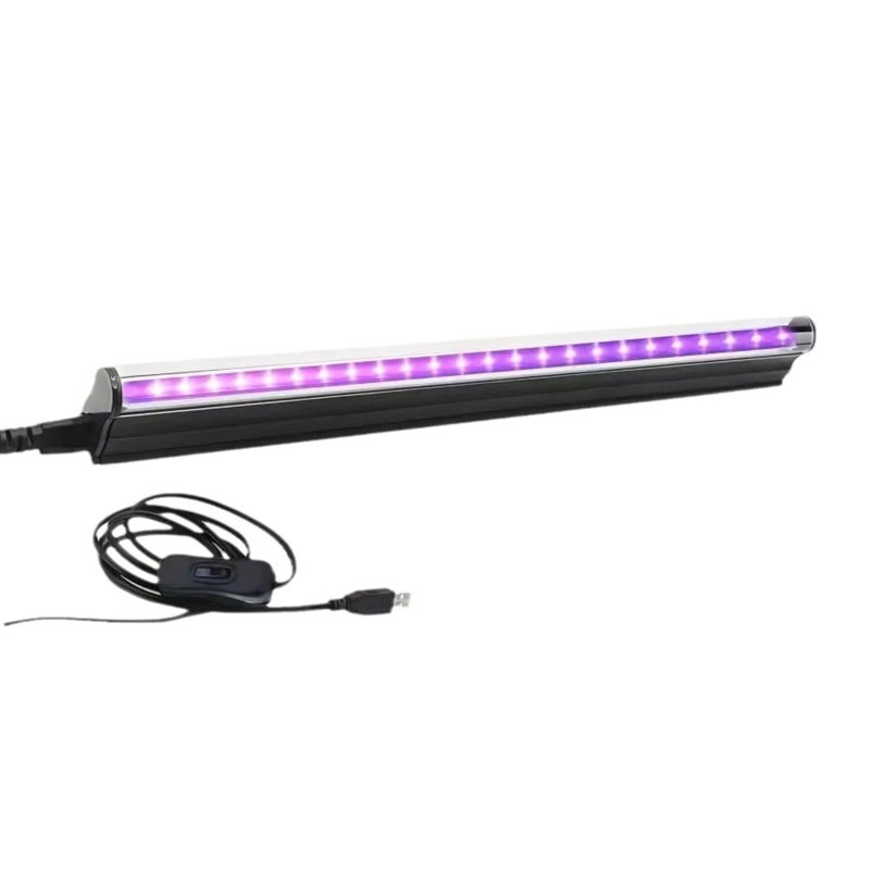 1 عبوة من شريط مصباح UV أسود LED مصباح UV - مضخم ضوء فلكي متنقل للكشف عن التألق - مصباح حفلات LED مع سماعة USB يمكن توصيلها واستخدامها مباشرةً - Image 1
