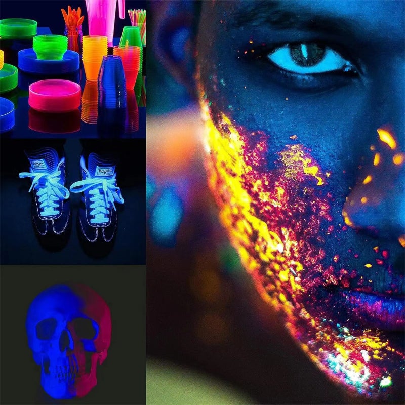 1 عبوة من شريط مصباح UV أسود LED مصباح UV - مضخم ضوء فلكي متنقل للكشف عن التألق - مصباح حفلات LED مع سماعة USB يمكن توصيلها واستخدامها مباشرةً - Image 2