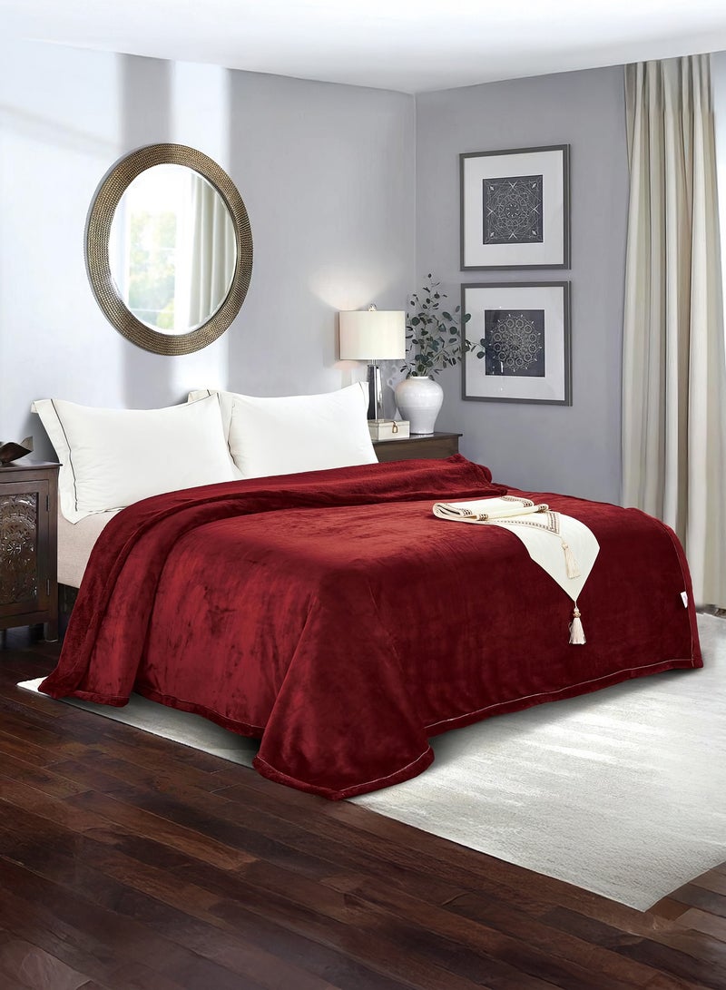 Ming Li Warm Blanket King Size 220X240 cm in an attractive color that provides you with extra warmth during cold winter nights - Image 1