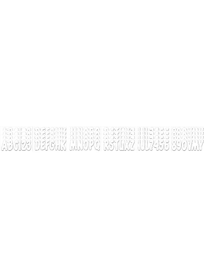 Hardline Products Hardline Products Series 200 Factory Matched 3-Inch Boat & PWC Registration Number Kit, Solid White  - Image 4