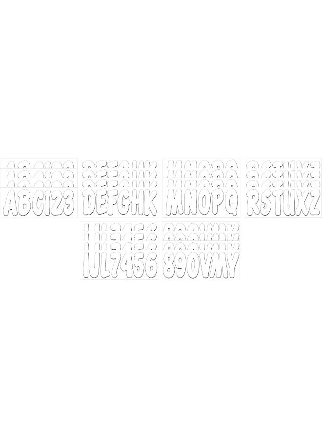 Hardline Products Hardline Products Series 200 Factory Matched 3-Inch Boat & PWC Registration Number Kit, Solid White  - Image 2