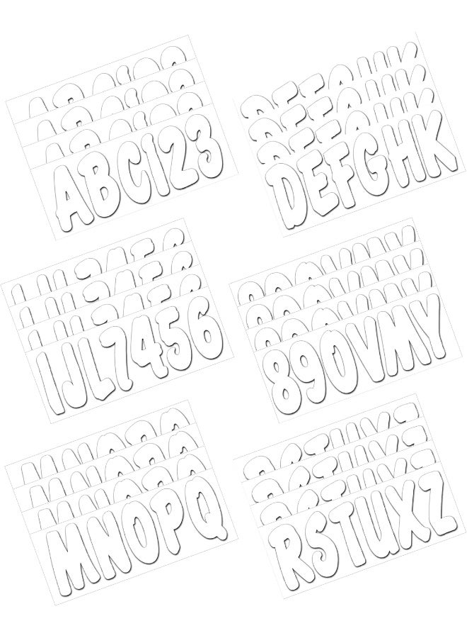 Hardline Products Hardline Products Series 200 Factory Matched 3-Inch Boat & PWC Registration Number Kit, Solid White  - Image 3