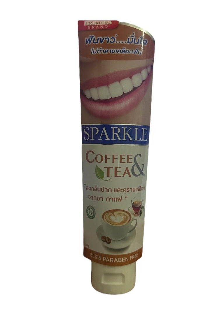 Sparkle coffe and tea toothpaste from Thailand