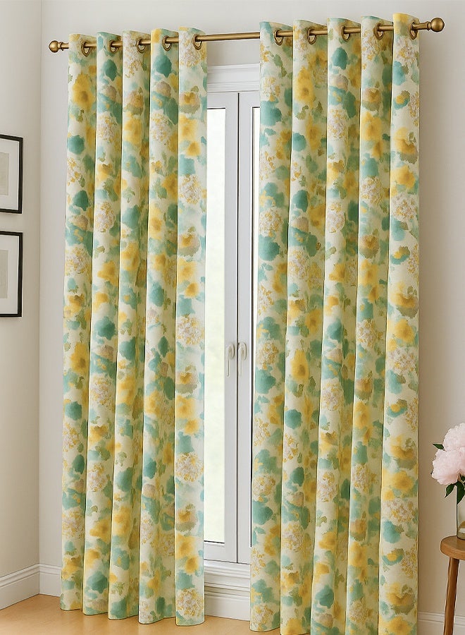 Amali  AMALI Curtains Set for Living Room & Bedroom  2 Panels 20 Metal Rings Elegant Window Drapes for Home Decor Thick Privacy & Light Blocking Curtains Beautiful Modern (274x132cm)  - Image 1