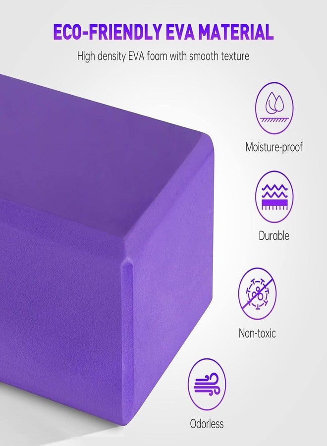 XIBO Yoga Block Compact Durable High Density EVA Foam Block for Balance and Stability Exercise Fitness Pilates and Yoga Accessory - Image 3