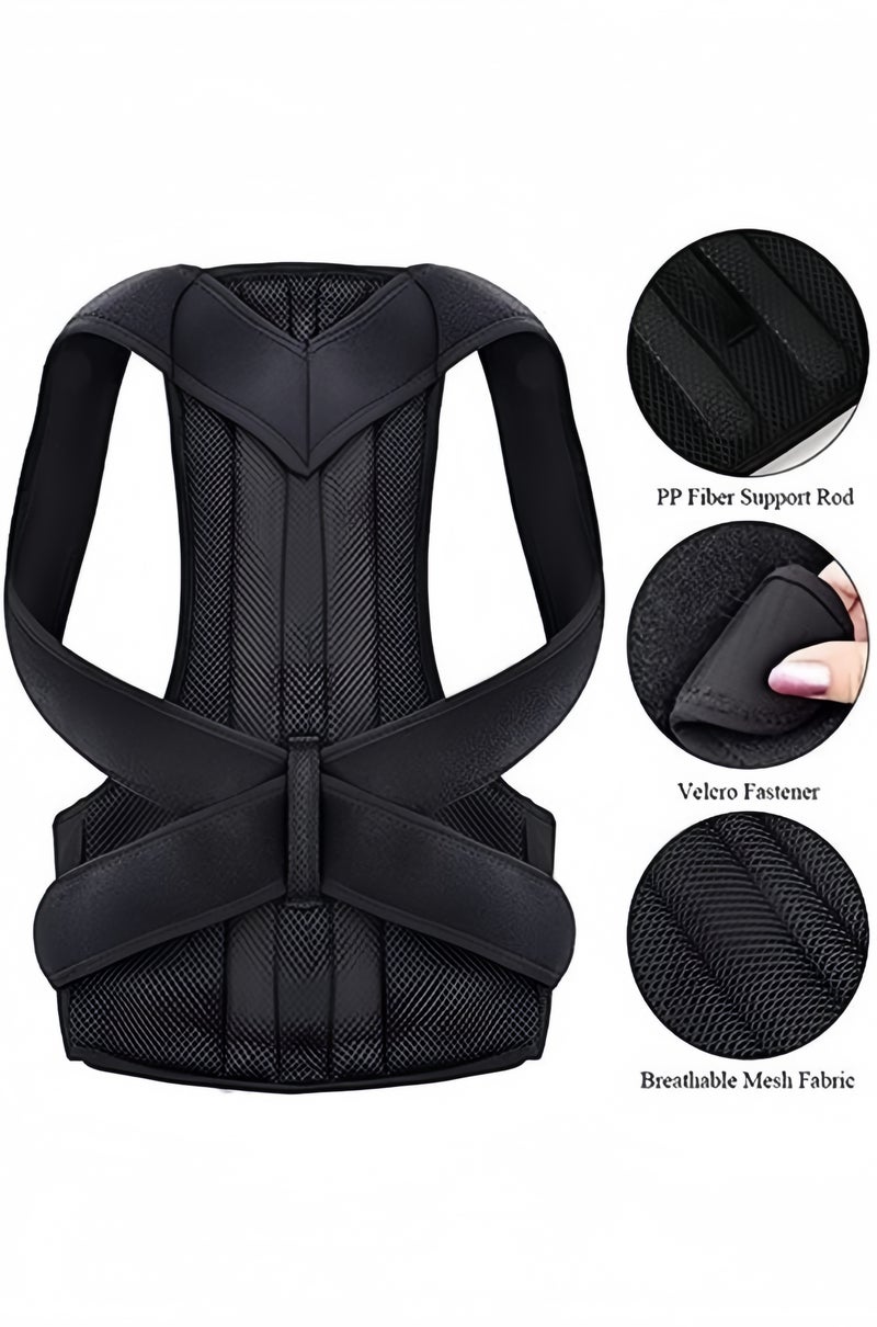 HALAMODO Posture Corrector Back Brace for Men and Women, New Version Lumbar Support for Posture Improving and Pain Relief, Full Back Support for Neck, Shoulder, Waist Pain - Image 2