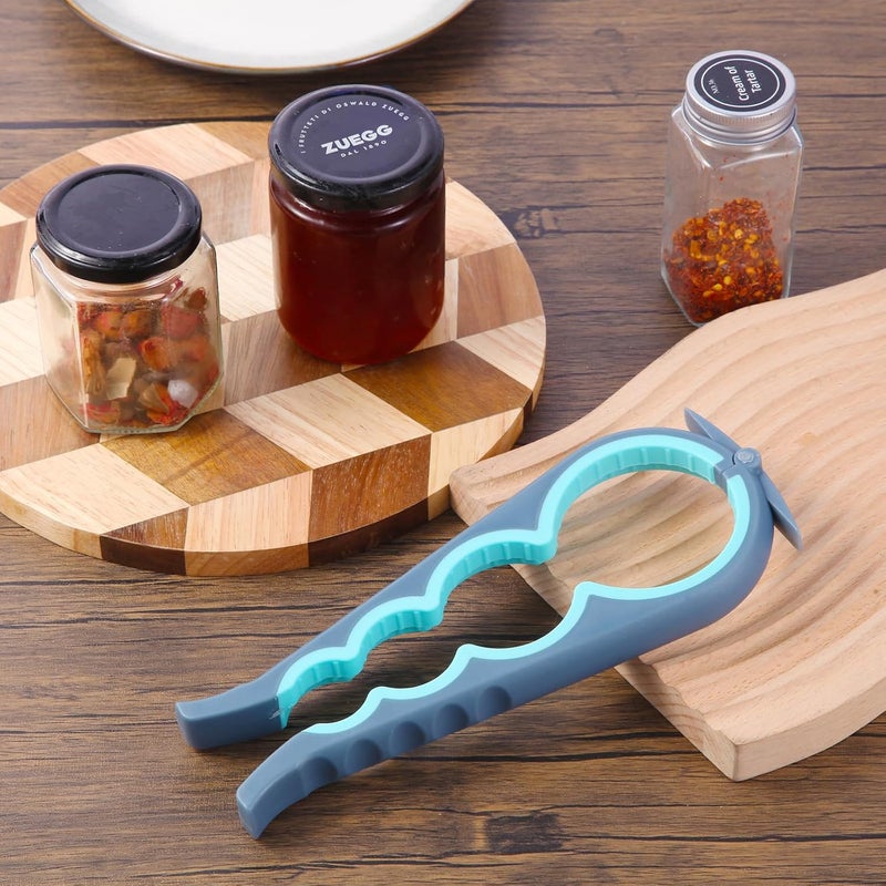 Wolnivi Jar Opener for Weak Hands, Seniors with Arthritis, Bottle Opener to Remove Stubborn Lids, Mutil Can Opener Gripper for Anyone with Low Strength (Blue and Grey) - Image 4