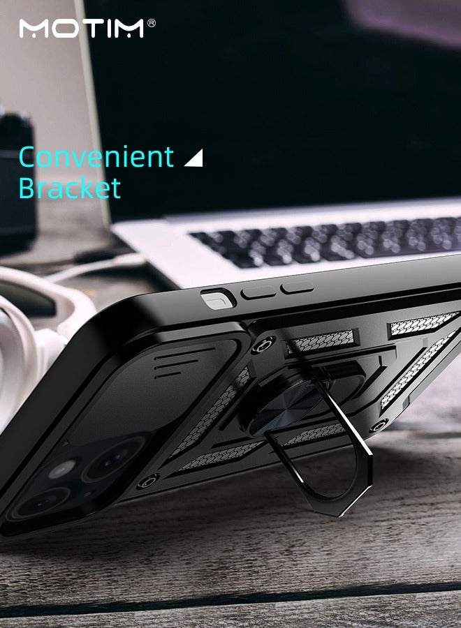 Motim iPhone 15 Armor Armor Case with Slide Camera Cover, Phone Case Cover for iPhone 15 with Magnetic Car Mount Holder, MLT Grade Protection Heavy Duty Kickstand - Image 3