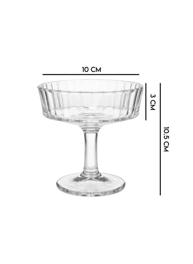 القناص طقم زبادي حلا 8 قطع من الكريستال الفاخر بقاعدة أنيقة | أكواب تقديم للحلى وايس كريم والفواكه - Image 2