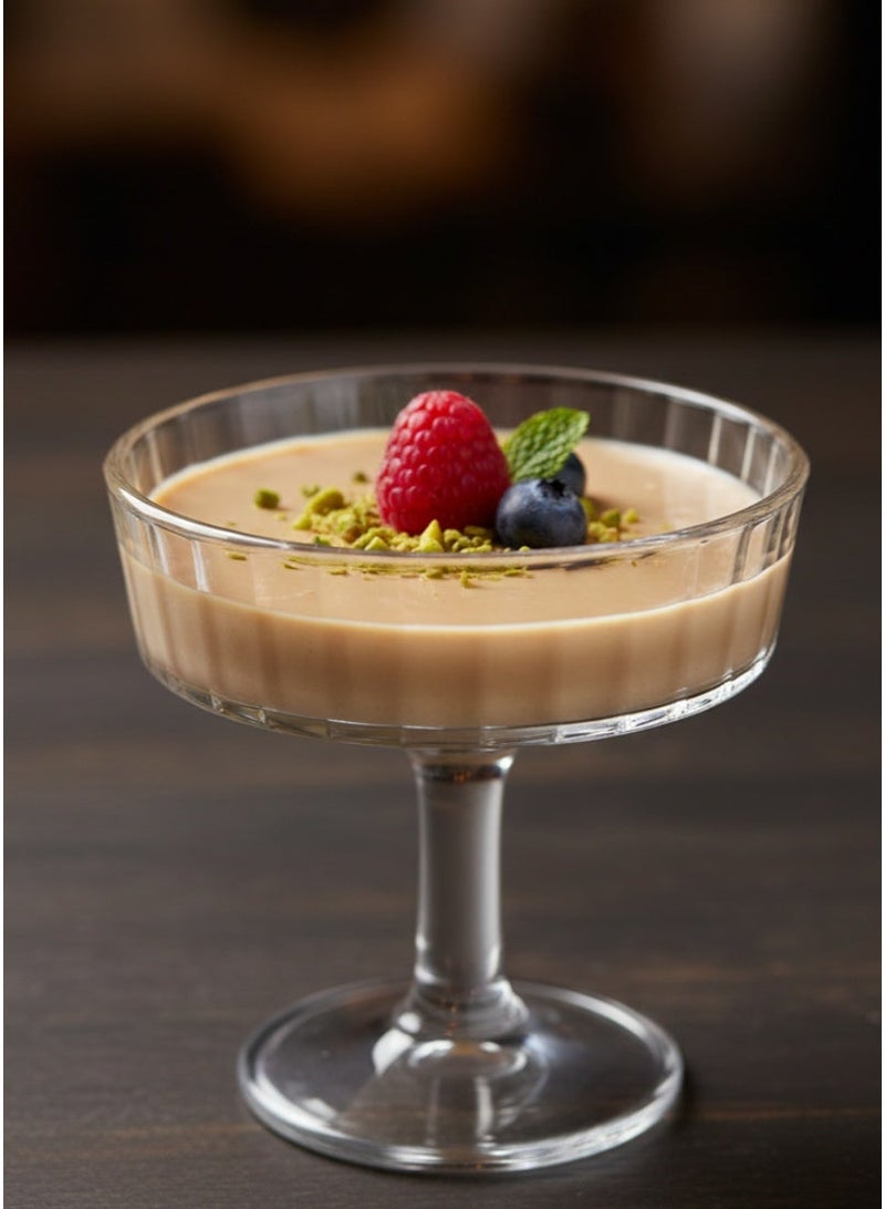 القناص طقم زبادي حلا 8 قطع من الكريستال الفاخر بقاعدة أنيقة | أكواب تقديم للحلى وايس كريم والفواكه - Image 5