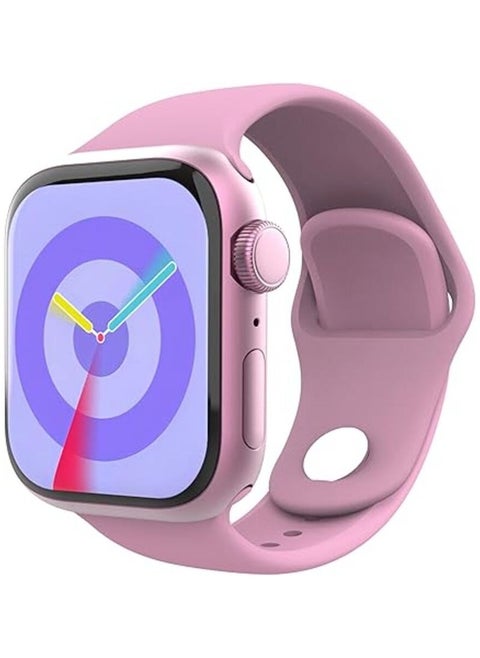 GS9 Mini Smartwatch with 1.75-Inch AMOLED Display in Stylish Pink, Always-On Screen, Raise to Awake Function, Advanced Health Monitoring, Multi Sport Tracking Modes, 1 GB Storage for Music & Apps, Long Battery Life, Lightweight Design, 15 Months Warranty – Perfect for Fitness and Everyday Wear