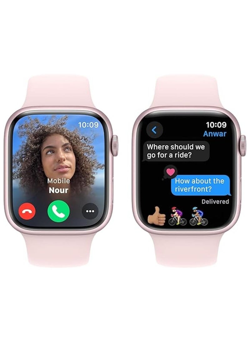 GS9 Mini Smartwatch with 1.75-Inch AMOLED Display in Stylish Pink, Always-On Screen, Raise to Awake Function, Advanced Health Monitoring, Multi Sport Tracking Modes, 1 GB Storage for Music & Apps, Long Battery Life, Lightweight Design, 15 Months Warranty – Perfect for Fitness and Everyday Wear