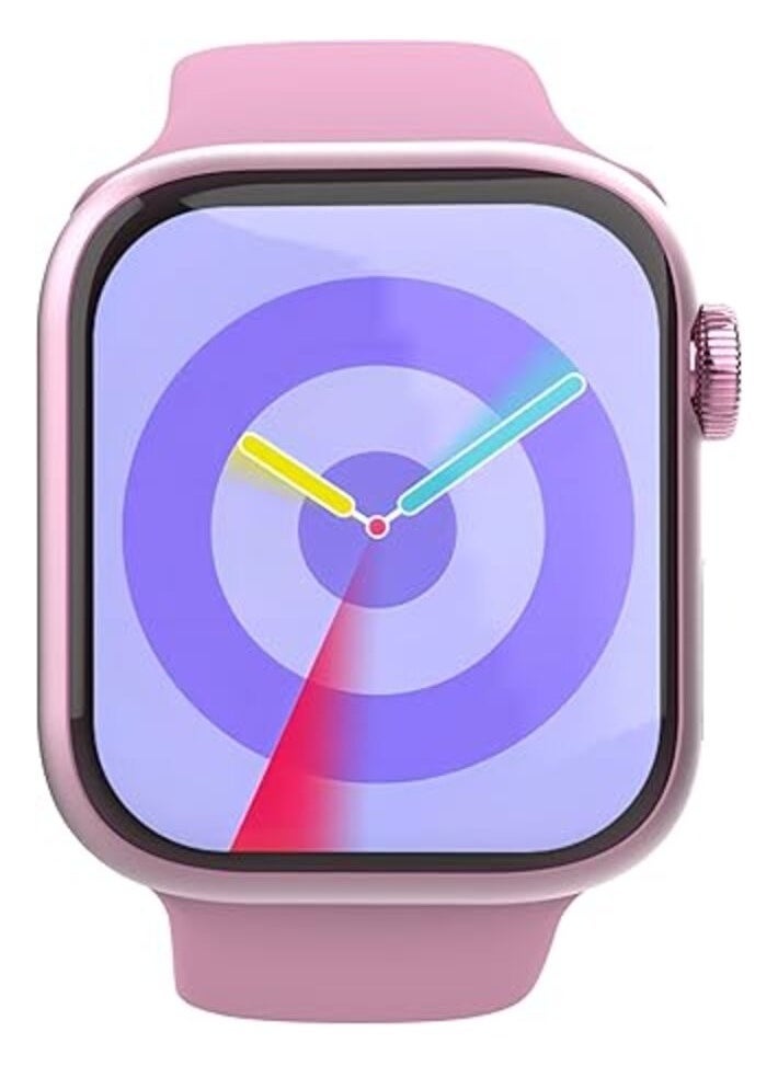 GS9 Mini Smartwatch with 1.75-Inch AMOLED Display in Stylish Pink, Always-On Screen, Raise to Awake Function, Advanced Health Monitoring, Multi Sport Tracking Modes, 1 GB Storage for Music & Apps, Long Battery Life, Lightweight Design, 15 Months Warranty – Perfect for Fitness and Everyday Wear