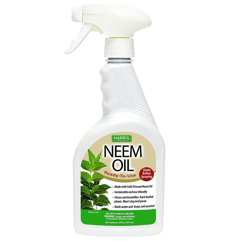 HARRIS Neem Oil Spray for Indoor and Outdoor Plants, Cold Pressed Ready to Use, 20oz - Image 1