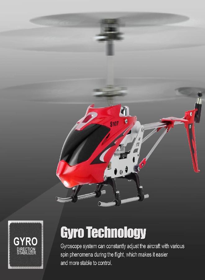 Cheerwing طائرة هليكوبتر مصغرة عن بعد Cheerwing S107/S107G Phantom 3CH 3.5 قناة مع جيروسكوب باللون القرمزي - Image 3