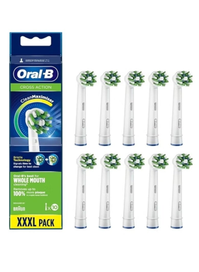 أورال بي رأس فرشاة الأسنان الكهربائية النظيفة الحساسة Oral-B Pro ، فرشاة على شكل X و فرشاة ناعمة إضافية لإزالة فرشاة لطيفة وإزالة لوحة ، حزمة من 10 رؤوس فرشاة أسنان - Image 1