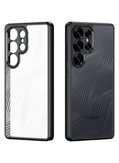 DUX DUCIS DUX DUCIS Aimo Case Anti-Yellowing Clear [Hard PC Back & Soft TPU Bumper] Shockproof Protective Phone Case Cover compatible with Samsung Galaxy S25 Ultra (Black)  - Image 1