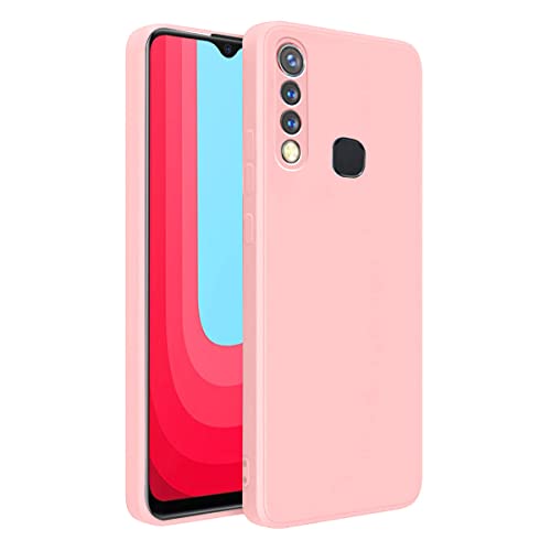 LIRAMARK Silicone Soft Back Cover Case for Vivo Y19 / U3 / U20 (Silicone Pink) - Image 1