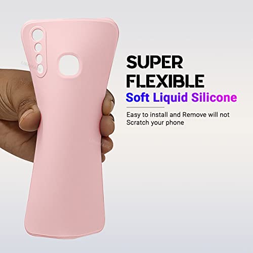 LIRAMARK Silicone Soft Back Cover Case for Vivo Y19 / U3 / U20 (Silicone Pink) - Image 3
