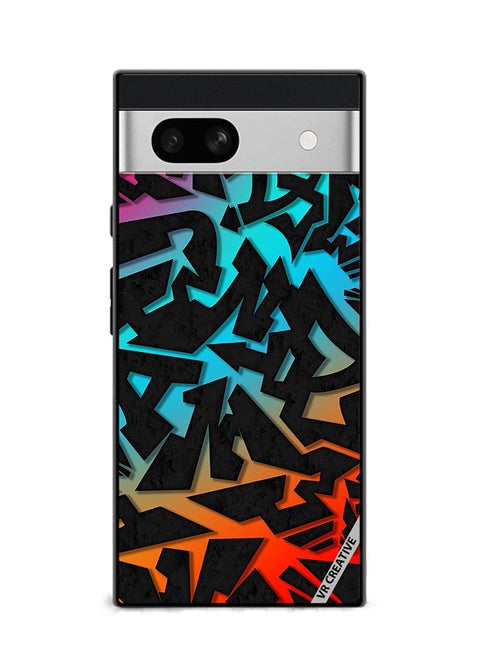 Protective Case Cover For Google Pixel 7a Abstract Design Multicolour
